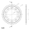 HONDA CBR 500 R RA ABS 13-20 zestaw napęd-owy SPX-87619