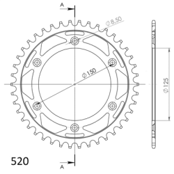 KTM 790 DUKE L 18-19 zestaw napęd-owy SUPERSPROX-72195
