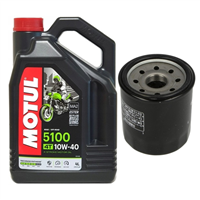 Olej MOTUL 5100 4T 10W40 4L + filtr oleju M.LINE 15410-MM9-013 (HF303)
