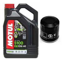 Olej MOTUL 5100 4T 10W40 4L + filtr oleju MIW (MEIWA) H1013 (HF303)
