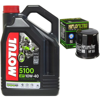 Olej MOTUL 5100 4T 10W40 4L + dowolny filtr oleju HIFLO-53757
