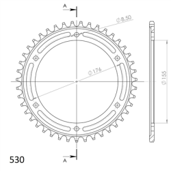 TRIUMPH T509 SPEED TRIPLE zestaw napęd-owy SPX-98043