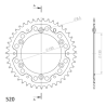 YAMAHA WR 250 R 08-21 zestaw napęd-owy SUPERSPROX-75998