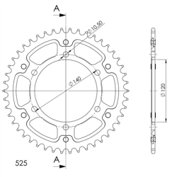SUZUKI GSX-R 600 98-00 zestaw napęd-owy SUPERSPROX-94071
