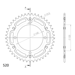 YAMAHA XV 250 S VIRAGO 95-08 zestaw napęd-owy SPX-79465
