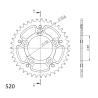 SUZUKI GS 500 E 94-98 zestaw napęd-owy SUPERSPROX-84861