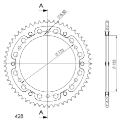 YAMAHA DTR 125 90- DT125 RE X -06 zestaw napęd-owy-85111