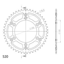 KTM 450 SMR 520 SX EXC 525 SX zestaw napęd-owy SPX-86342