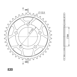 SUPERSPROX RFE-1225:41-BLK ZĘBATKA TYŁ JTR1225.41-98469
