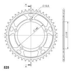SUPERSPROX RFE-1790:44-BLK ZĘBATKA TYŁ JTR10.44-98468