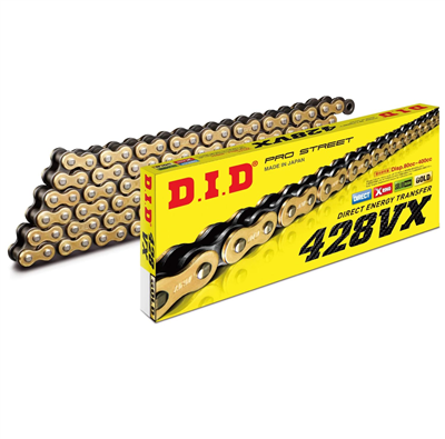 ZŁOTY ŁAŃCUCH NAPĘDOWY DID428VX G&B 122 OGNIWA-99179