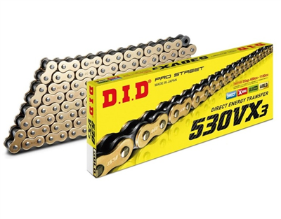 ZŁOTY ŁAŃCUCH NAPĘDOWY DID 530VX3 G&B 104 OGNIWA-72056