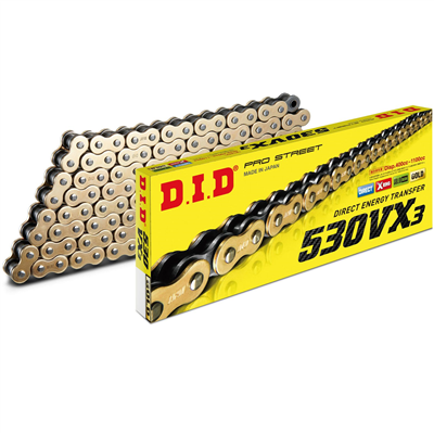 ZŁOTY ŁAŃCUCH NAPĘDOWY DID 530VX3 G&B 118 OGNIW-71988