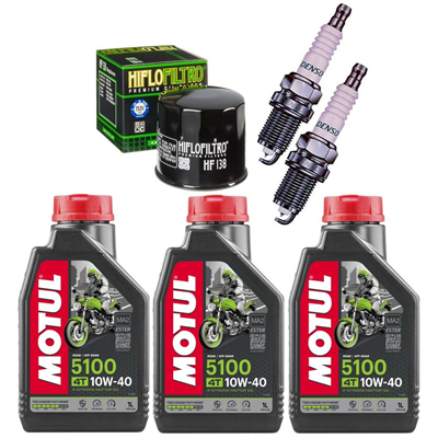 KAWASAKI KLV 1000 2004-2006 olej+filtr+świece-55315