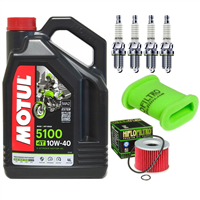 KAWASAKI GPX 750 R 1986-1988 olej+filtry+świece-103688