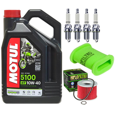 KAWASAKI GPX 750 R 1986-1988 olej+filtry+świece-103688