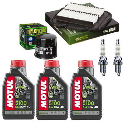 KAWASAKI KLV 1000 2004-2006 olej+filtry+świece-103724