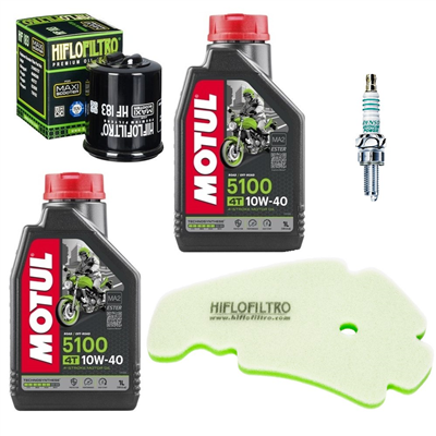 APRILIA 125 SR MAX 4T 12-17 olej+filtry+świeca-103773