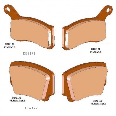 DELTA BRAKING DB2163 + DB2164 KLOCKI HAMULCOWE (zamiennik EBC FA413 + FA414)-69526