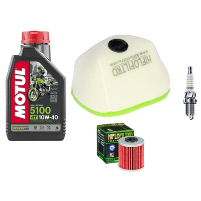 KAWASAKI KX-F KX 250 F 4T 2017-2019 olej+filtry+świeca-103715