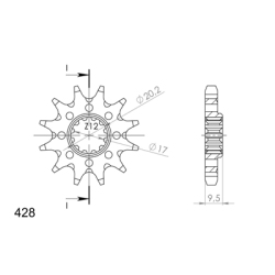 SUPERSPROX CST-1907:14 ZĘBATKA PRZÓD JTF1907.14-104489