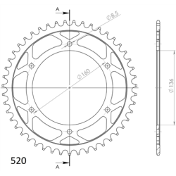 SUPERSPROX RFE-5:47-BLK ZĘBATKA TYŁ JTR5.47-33991