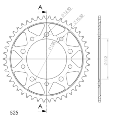 SUPERSPROX RFE-1304:46-BLK ZĘBATKA TYŁ JTR1304.46-32807