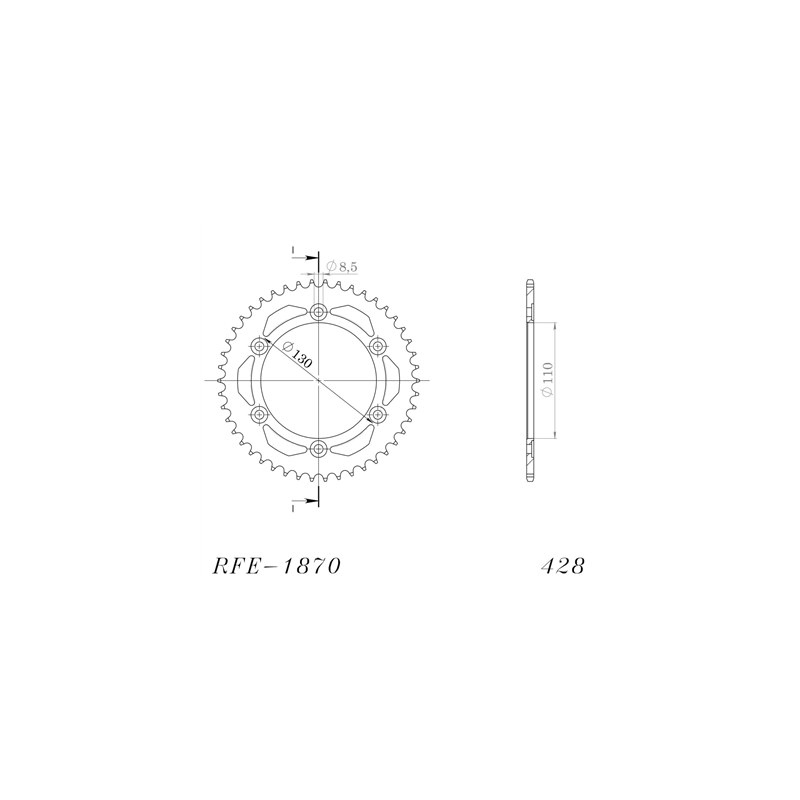 SUPERSPROX RFE-1870:56-BLK ZĘBATKA TYŁ JTR1870.56-99817