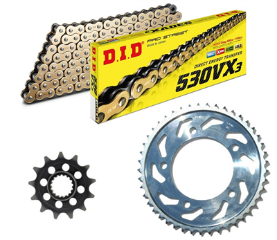 YAMAHA YZF 600 R USA 2005-2007 napęd DID SUNSTAR łańcuch ZŁOTY-104556