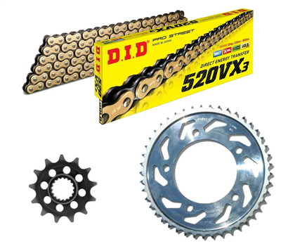 HONDA CRF 450 X 2005-2019 napęd DID SUNSTAR łańcuch ZŁOTY-104633