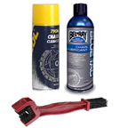 ZESTAW DO ŁAŃCUCHA: BEL-RAY BLUE TAC CHAIN LUBE SMAR + MANNOL 7904 CHAIN CLEANER CZYŚCIK + SZCZOTKA DO ŁAŃCUCHA