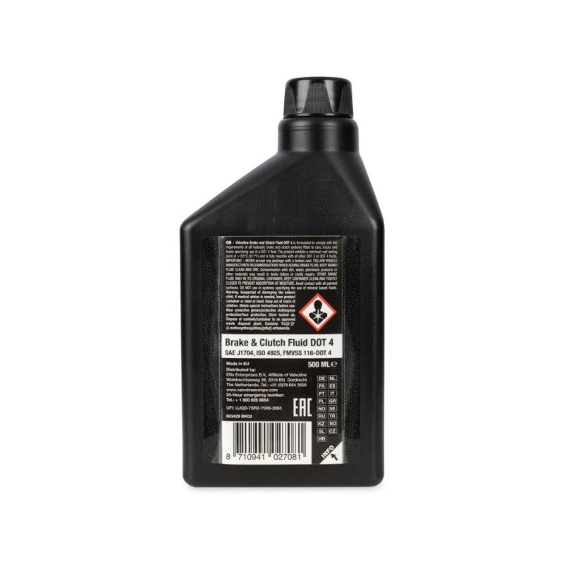 VALVOLINE BRAKE & CLUTCH FLUID DOT 4 1L płyn hamulcowy-104260