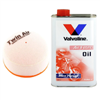 OLEJ + FILTR POWIETRZA KAWASAKI KX 125 250 87-89 500 87-03 KLX250 S 09-20