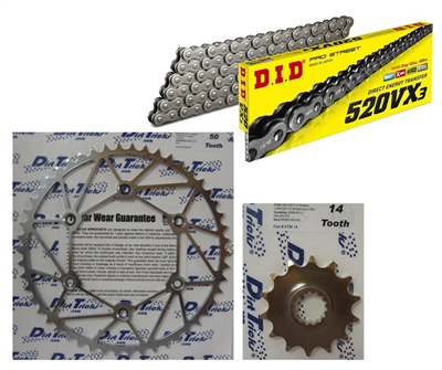 KTM SX F EXC 144 150 350 500 525 DID IRONMAN zestaw napęd-owy-52948