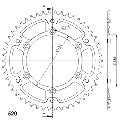 SUPERSPROX RST-1514:50-GLD ZĘBATKA TYŁ-107880