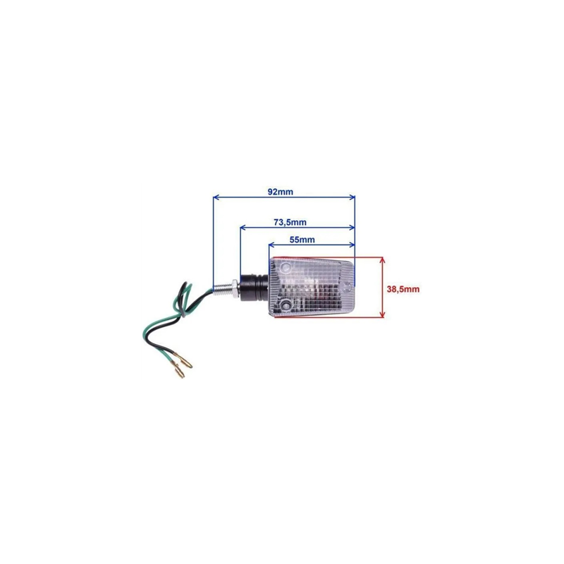 Kierunkowskaz uniwersalny kierunek mini 12V BIAŁY QUAD ATV SUZUKI YAMAHA-107884