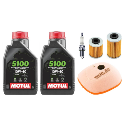 KTM 525 EXC-F 2012-2016 olej + filtry + świeca-107909