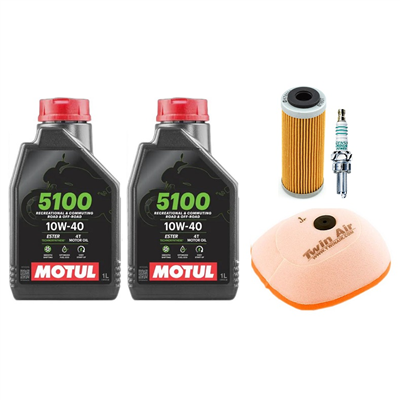 KTM 250 EXC-F 2012-2016 450 SX-F 2011-2015 olej + filtry + świeca-107910