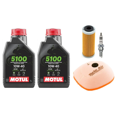 KTM 450 XC-W 2011-2016 olej + filtry + świeca-107912