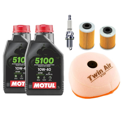 KTM 450 EXC 2003-2006 olej + filtry + świeca-107951