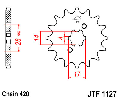 JT JTF1127.13 ZĘBATKA PRZÓD-70827