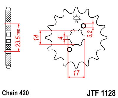 JT JTF1128.11 ZĘBATKA PRZÓD-51493