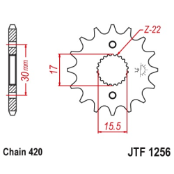 JT JTF1256.14  ZĘBATKA PRZÓD-104498