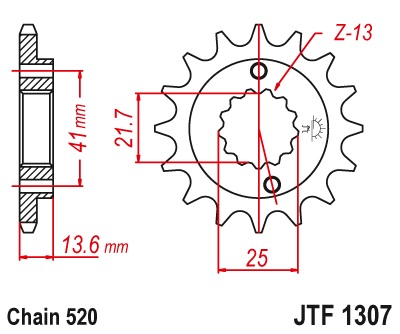 JT JTF1307.14 ZĘBATKA PRZÓD-70855