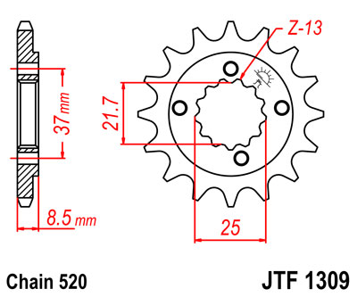 JT JTF1309.15 ZĘBATKA PRZÓD-70861