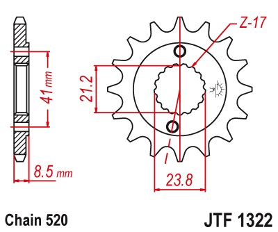 JT JTF1322.15 ZĘBATKA PRZÓD-70865