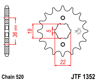 JT JTF1352.13 ZĘBATKA PRZÓD-70871