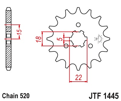 JT JTF1445.13 ZĘBATKA PRZÓD-70891