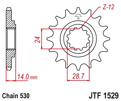 JT JTF1529.17 ZĘBATKA PRZÓD-70901
