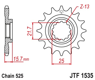 JT JTF1535.15 ZĘBATKA PRZÓD-70905